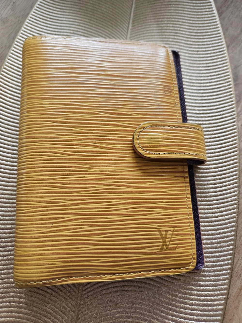 Louis Vuitton Yellow Epi Leather Agenda Cover with Snap